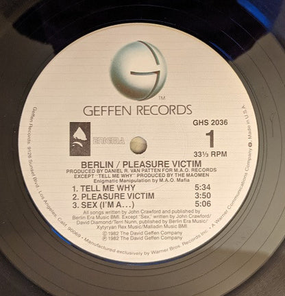Berlin : Pleasure Victim (LP, Album, RE)