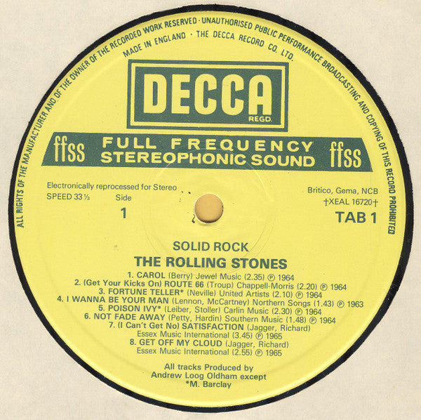 The Rolling Stones : Solid Rock (LP, Comp)