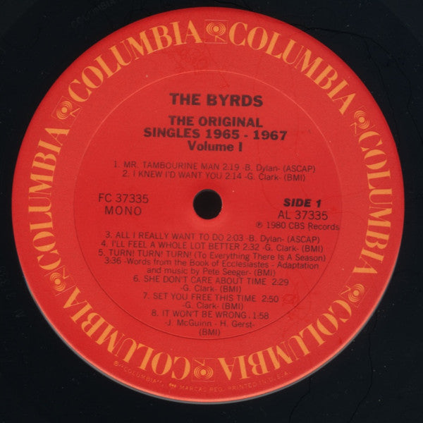 The Byrds : The Original Singles 1965-1967 Volume 1 (LP, Comp, Mono, RP, Car)