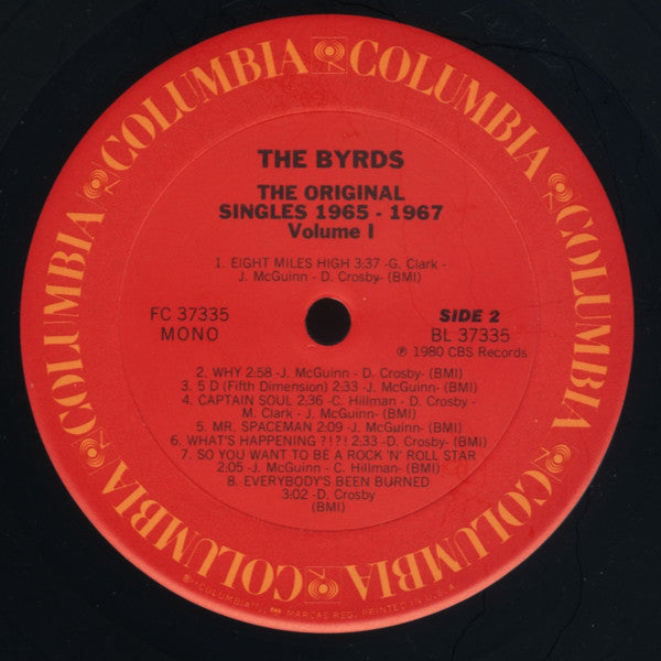The Byrds : The Original Singles 1965-1967 Volume 1 (LP, Comp, Mono, RP, Car)