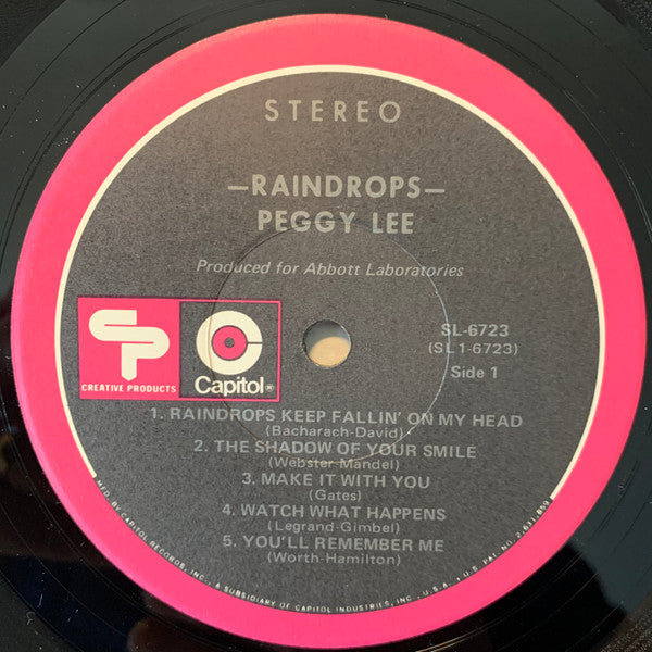 Peggy Lee : Raindrops (LP, Album, Comp)