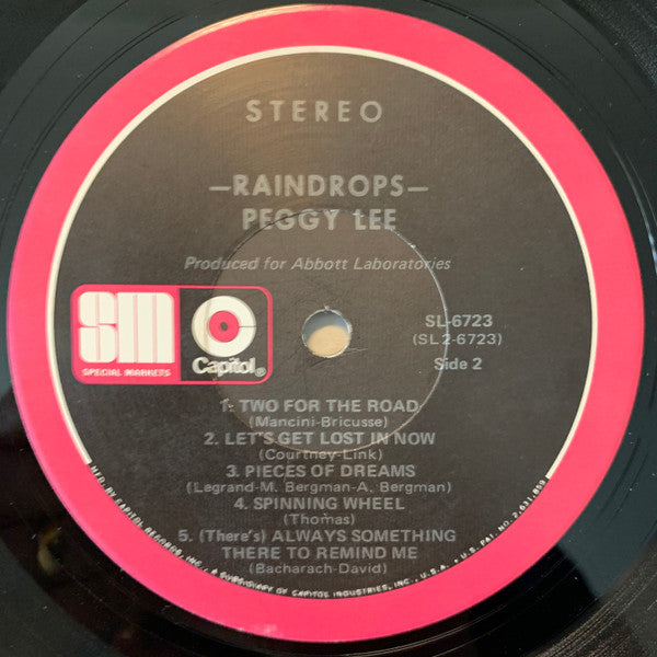 Peggy Lee : Raindrops (LP, Album, Comp)