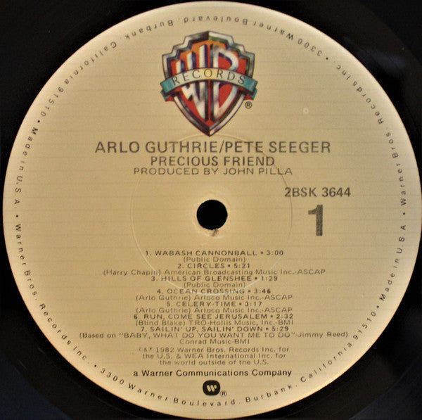 Arlo Guthrie / Pete Seeger : Precious Friend (2xLP, Album, Win)