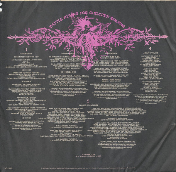 Haysi Fantayzee : Battle Hymns For Children Singing (LP, Album)