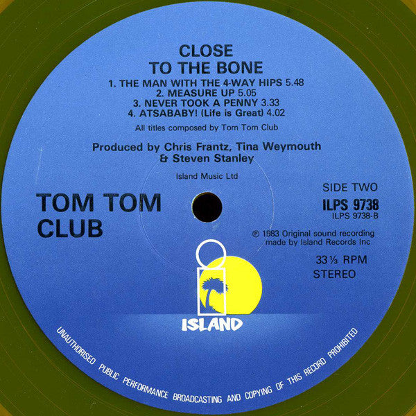 Tom Tom Club : Close To The Bone (LP, Album, Ltd, Ora)