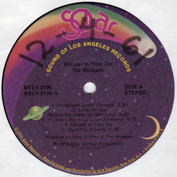 The Whispers : Whisper In Your Ear (LP, Album)