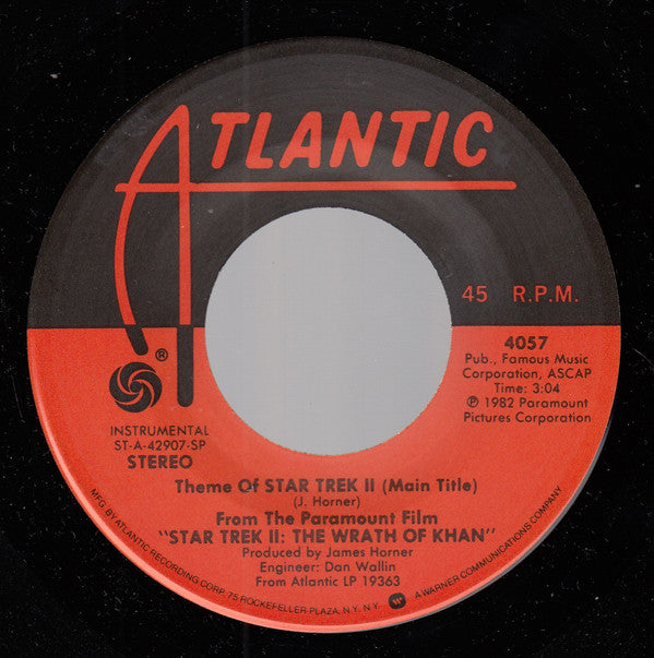 James Horner : Theme Of Star Trek II The Wrath Of Khan (7", Single, Spe)