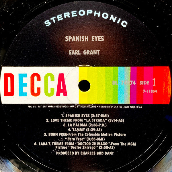Earl Grant : Spanish Eyes (LP, Album)