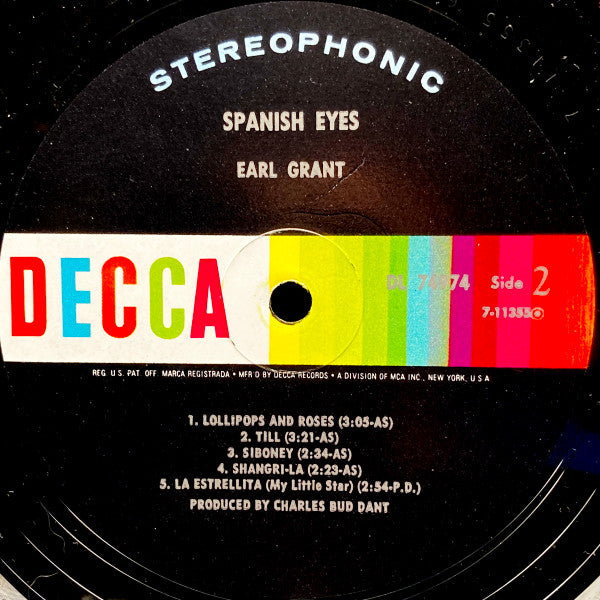 Earl Grant : Spanish Eyes (LP, Album)