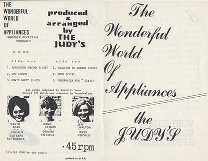 The Judy's : Wonderful World Of Appliances (12", EP)