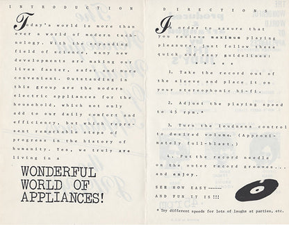 The Judy's : Wonderful World Of Appliances (12", EP)