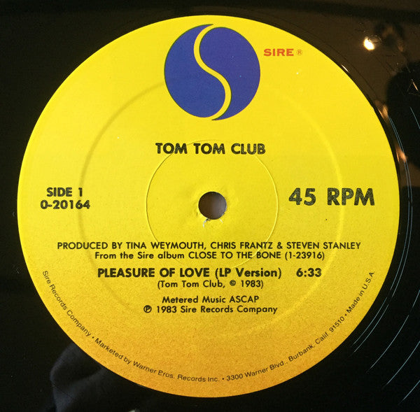 The Tom Tom Club* : Pleasure Of Love (12", Single, All)