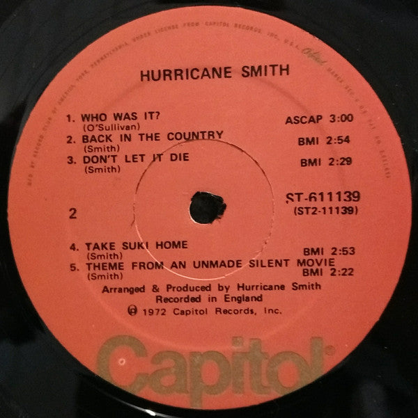 Hurricane Smith : Hurricane Smith (LP, Album, Club)