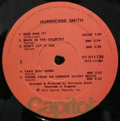 Hurricane Smith : Hurricane Smith (LP, Album, Club)