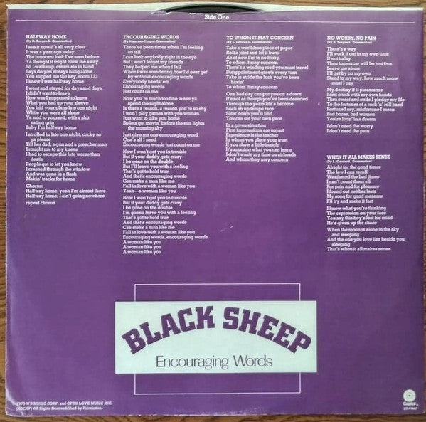 Black Sheep (5) : Encouraging Words (LP, Win)