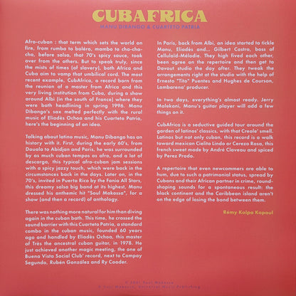 Manu Dibango & El Cuarteto Patria : CubAfrica (LP, Album, RSD, Ltd, Yel)