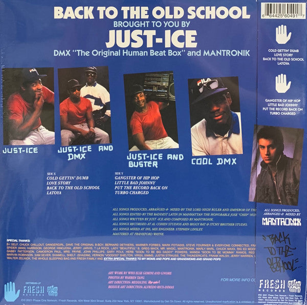 Just-Ice : Back To The Old School (LP, Album, RSD, Ltd, RE, Whi)