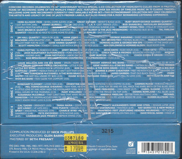 Various : Concord Records 30th Anniversary Box Set (Box, Comp, Ltd, Num + 6xCD, Album)