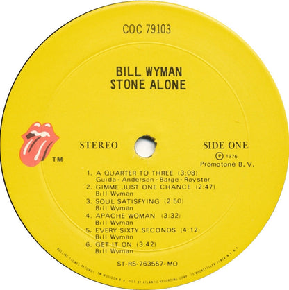 Bill Wyman : Stone Alone (LP, Album, MO )