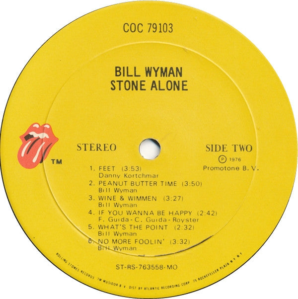Bill Wyman : Stone Alone (LP, Album, MO )