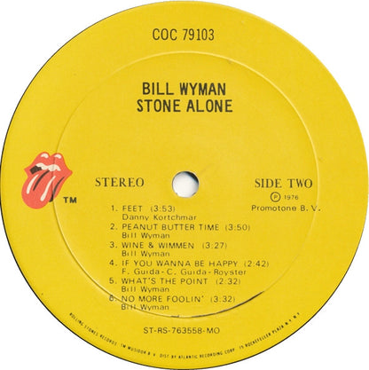 Bill Wyman : Stone Alone (LP, Album, MO )