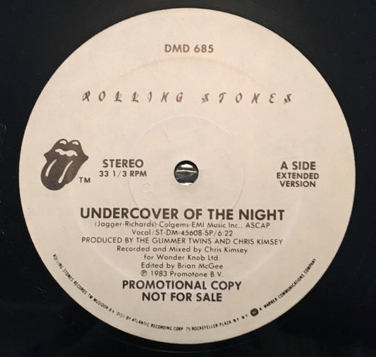 Rolling Stones* : Undercover Of The Night (12", Promo, Bla)