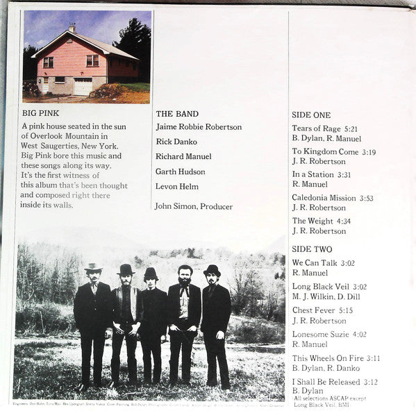 The Band : Music From Big Pink (LP, Album, RE, Los)