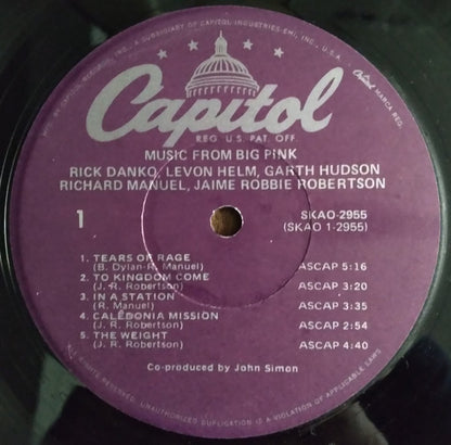 The Band : Music From Big Pink (LP, Album, RE, Los)