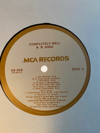 B.B. King : Completely Well (LP, Album, RE, Glo)