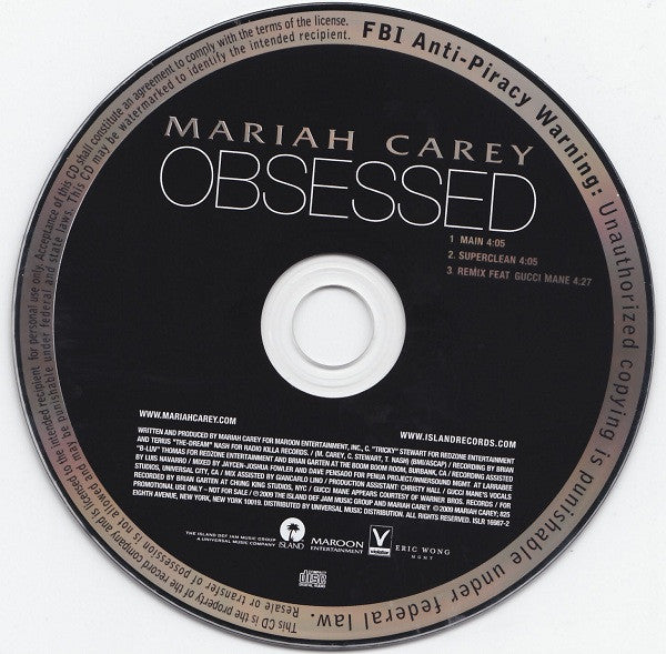 Mariah Carey : Obsessed (CD, Single, Promo)