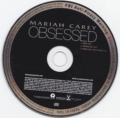 Mariah Carey : Obsessed (CD, Single, Promo)