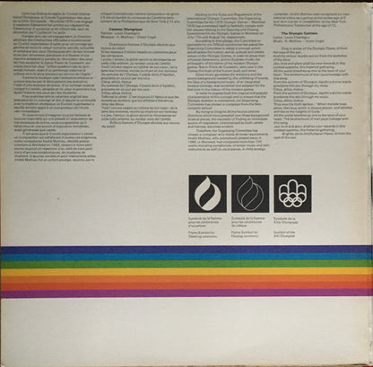 Various : Games Of The XXI Olympiad Montréal 1976 Original Soundtrack Music Of The Official Ceremonies = Jeux De La XXIᵉ Olympiade Montréal 1976 Piste Sonore Originale Musique Des Cérémonies Officielles (LP, Gat)