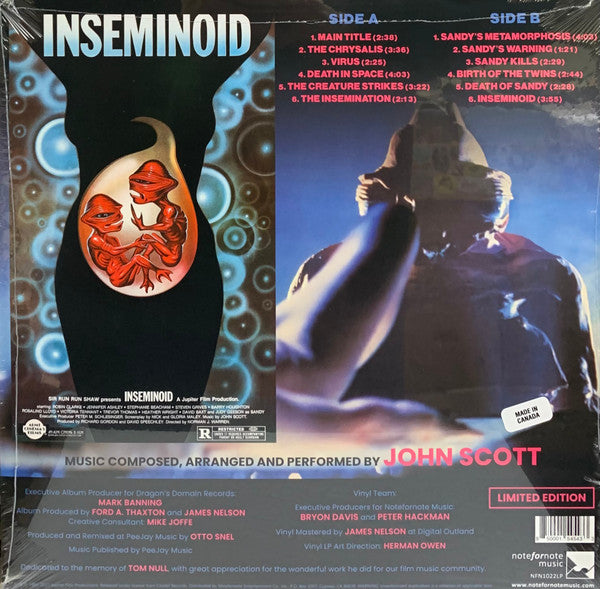 John Scott : Inseminoid (Original Motion Picture Soundtrack) (LP, Album, RSD, Ltd, RE)