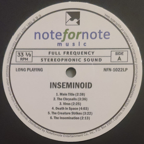 John Scott : Inseminoid (Original Motion Picture Soundtrack) (LP, Album, RSD, Ltd, RE)
