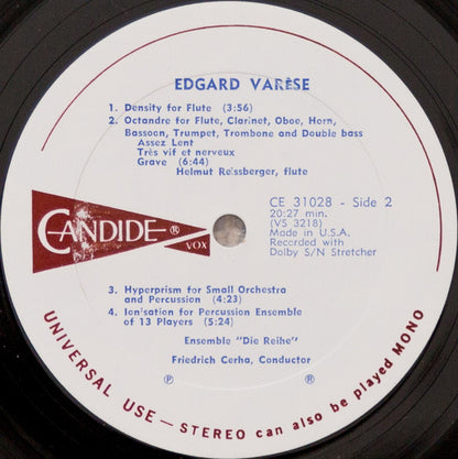 Edgard Varèse : Density / Intégrales / Offrandes / Hyperprism / Octandre / Ionisation (LP, Album)