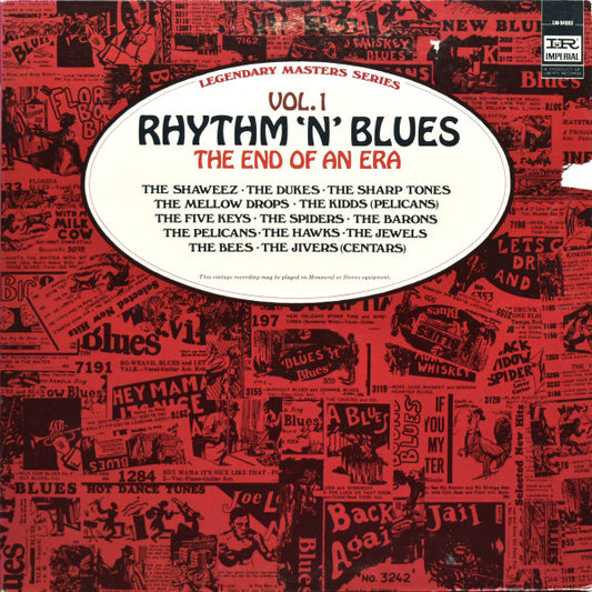 Various : Rhythm 'N' Blues Volume 1: The End Of An Era (LP, Comp, Mono, Res)