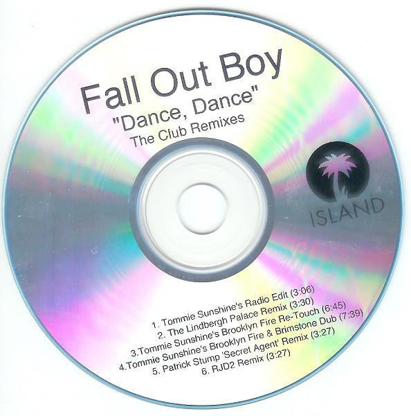 Fall Out Boy : Dance, Dance (The Club Remixes) (CDr, Promo)