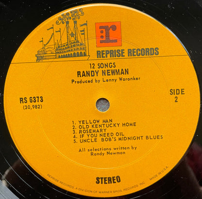 Randy Newman : 12 Songs (LP, Album, RP, Pit)