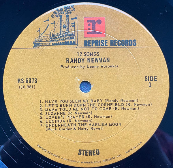 Randy Newman : 12 Songs (LP, Album, RP, Pit)