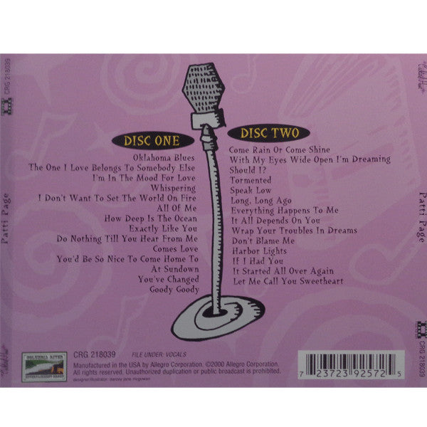 Patti Page : Patti Page (2xCD, Comp)