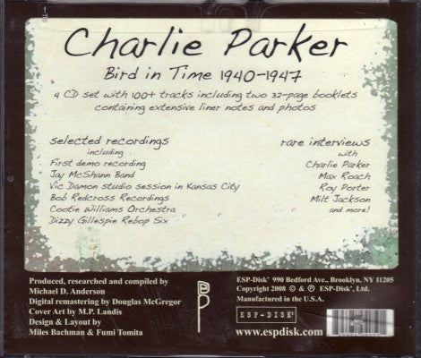 Charlie Parker : Bird In Time 1940-1947 (4xCD, Comp, RM + Box)