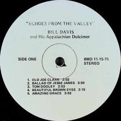 Bill Davis (8) : Echoes From The Valley (LP, Album)