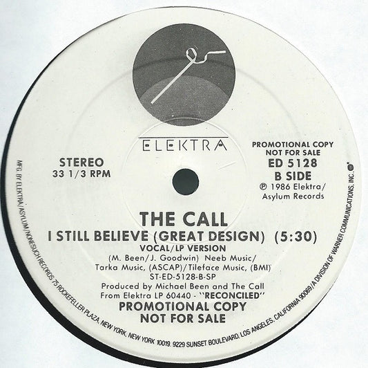 The Call : I Still Believe (Great Design) (12", Single, Promo, SP )
