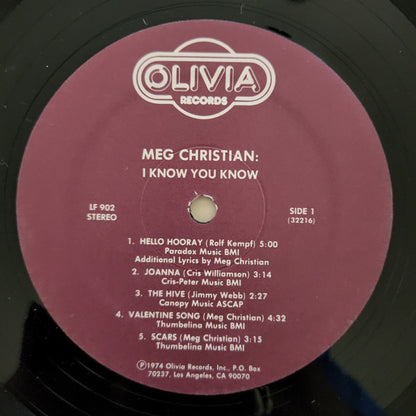 Meg Christian : I Know You Know (LP, Album)