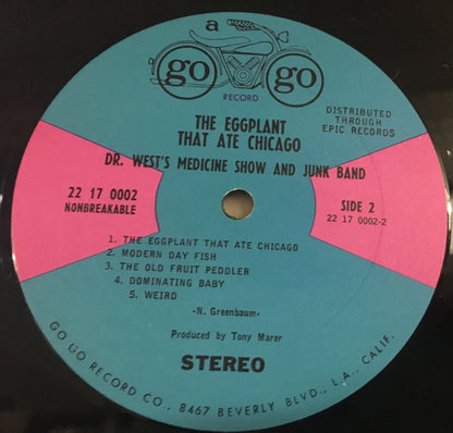 Dr. West's Medicine Show And Junk Band : The Eggplant That Ate Chicago (LP, Album)
