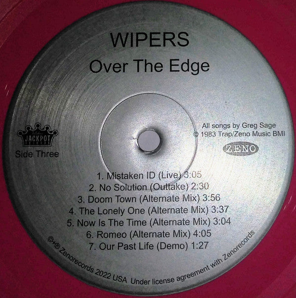 Wipers : Over The Edge (LP, Album, RE, RM, Mag + LP, S/Sided, Etch, Pin + )