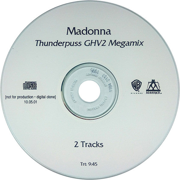 Madonna : Thunderpuss GHV2 Megamix (CDr, Single, Promo)