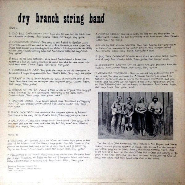 The Dry Branch String Band : The Dry Branch String Band (LP, Album)