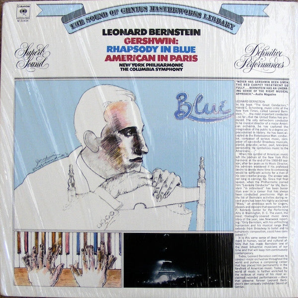 George Gershwin, Leonard Bernstein, The New York Philharmonic Orchestra, Columbia Symphony Orchestra : Rhapsody In Blue / An American In Paris (LP, RE)