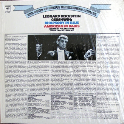 George Gershwin, Leonard Bernstein, The New York Philharmonic Orchestra, Columbia Symphony Orchestra : Rhapsody In Blue / An American In Paris (LP, RE)